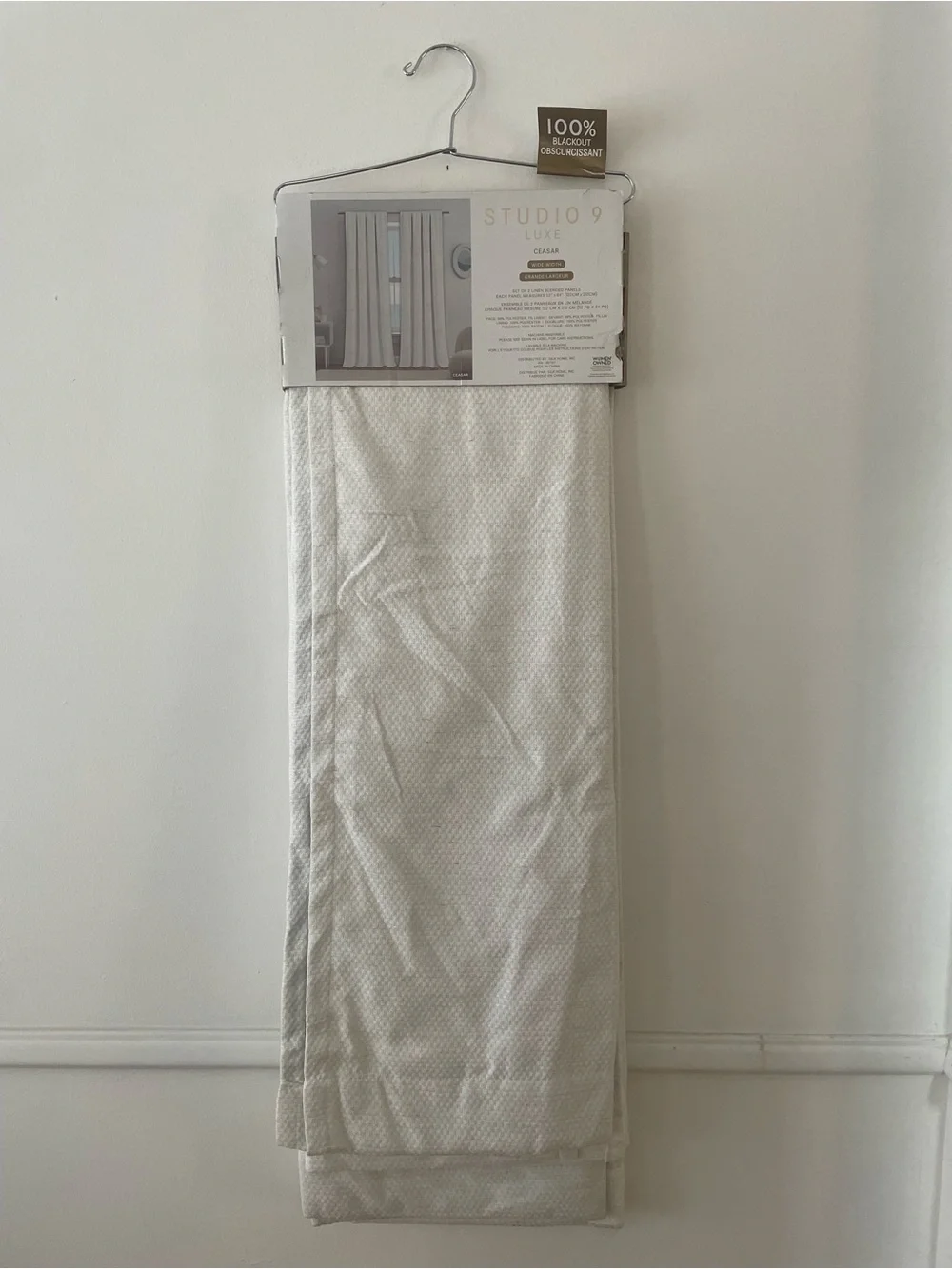 Studio 9 Luxe Ceasar 100% Blackout Curtains - 2 Panels